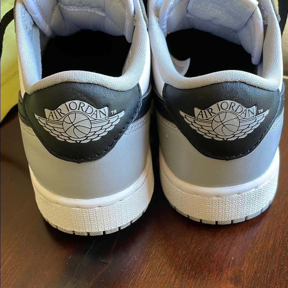 Kids Nike Air Jordan Low-Top Sneakers in Gray and White - Picture 3 of 8